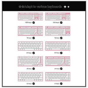 Ensemble de touches de clavier Yixuan Anime Zenless Zone Zero PBT 108 touches - Sublimation 5 faces, compatible avec les interrupteurs <span class=keywords><strong>MX</strong></span> pour tous les claviers à touches croisées - Product Image 5