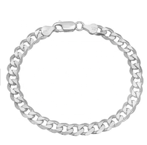 Custom Size <strong>Solid</strong> 925 Sterling <strong>Silver</strong> Fashion Jewelry Cuban Curb Chain <strong>Bracelet</strong> and Necklace 3mm 4mm 5mm 6mm - Product Image 1