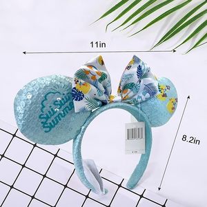 Oreilles de souris Bandeau à paillettes avec nœud scintillant Fancy Dress Party Princess Decoration Cosplay Costume Holidays birthday gifts for Girl - Product Image 4