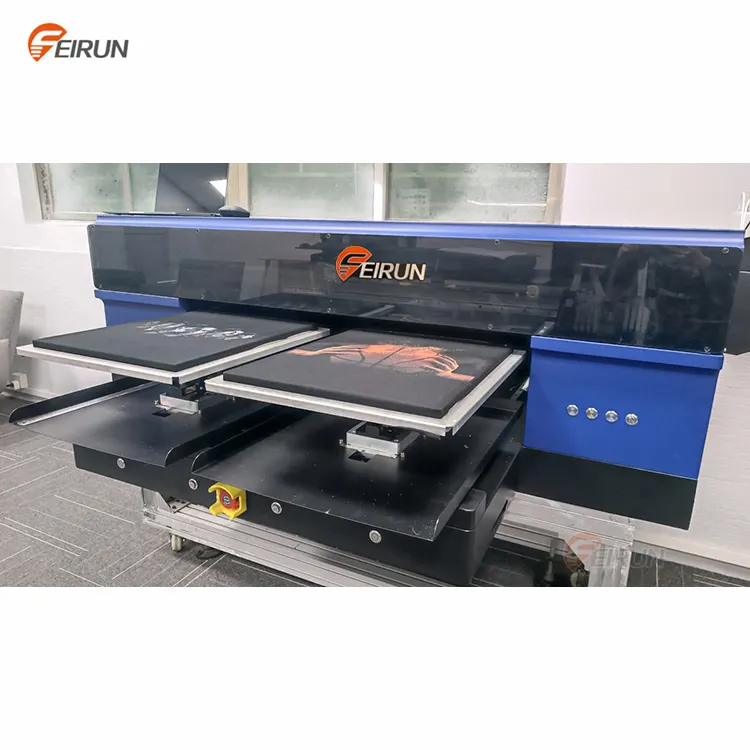 Feirun high-speed and high-quality 3-head automatic dtg printer T-shirt printing machine for textile cotton.