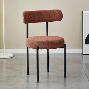 Moderno elegante patas de metal rosa negro <span class=keywords><strong>Beige</strong></span> colorido mesa de comedor chaise terciopelo café cocina restaurante sillas de comedor - Product Image 3