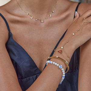 J & D brazalete de cristal atemporal brazalete que se puede abrir diamantes de imitación brillantes joyería minimalista todos los días pulsera elegante para mujer - Product Image 6