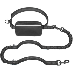 Guinzaglio per cani a mani libere con custodia con cerniera regolabile su misura per cani con doppio elastico e corda retrattile per camminare - Product Image 6
