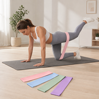 Ensemble de bandes de résistance pour l'entraînement, bandes d'exercice en silicone codées par couleur pour les jambes et les fessiers, du léger au très lourd