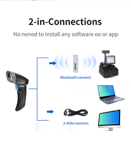 2D CMOS QR code Reader gồ ghề cho <span class=keywords><strong>Bluetooth</strong></span> không dây máy quét mã vạch giao diện USB cho cửa hàng sử dụng trong kho - Product Image 6