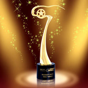 Coupe de trophée Trophées personnalisés Métal plaqué or argent Trophée TV - Product Image 2