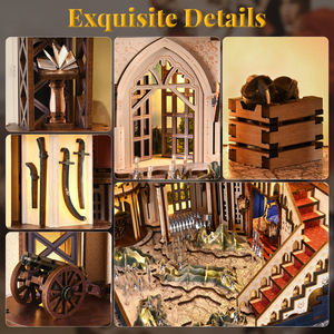 Minicity Book Nook, Kit de Rompecabezas 3D de Madera para Adultos y Adolescentes, Miniatura para Decoración de Estanterías, Regalo (Napoleón) - Product Image 4