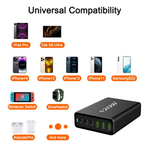 Chargeur rapide <span class=keywords><strong>USB</strong></span> <span class=keywords><strong>C</strong></span> GaN 120W à 6 ports universel <span class=keywords><strong>PD</strong></span> 3.0 pour tablette et ordinateur portable avec fonction SCP - Product Image 6