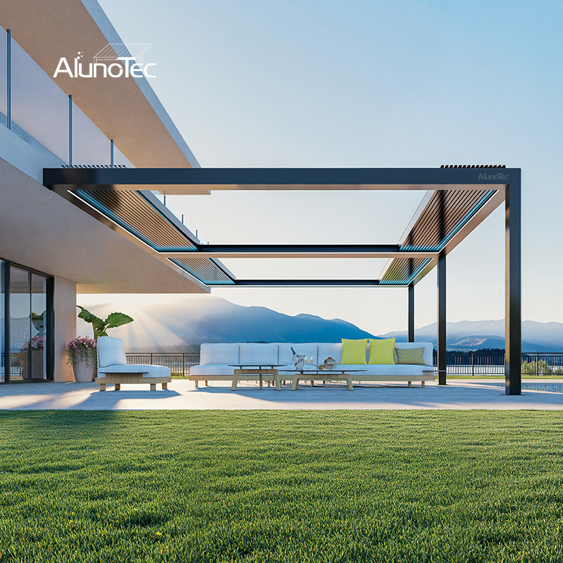Most Advanced Pergola System AlunoTec Rotating