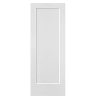 28 pouces. X 80 In. Porte intérieure moderne en MDF moulé alvéolé, 1 panneau, blanc apprêté, pour chambre à coucher