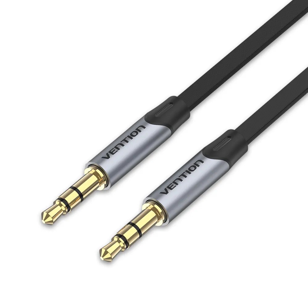 Vention Stereo Headphone Jack Cell Phone Auxiliary Adapter Cable Aluminum Flat Cable 3.5mm Aux Audio Cable