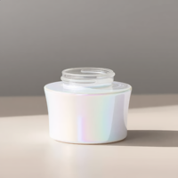 Bocaux en verre cosmétiques incurvés irisés personnalisés en usine, 30-300 ml, avec logo personnalisé, vides, pour soins de la peau et parfums, sérigraphie