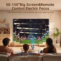 Projecteur intelligent édition limitée Football Soccer 2026, Android 11, compatible 4K, grand écran, haut-parleurs stéréo HIFI portables, LED
