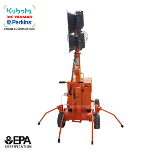 Générateur diesel Perkins portable télescopique de 5,5 m, 8 kW, avec projecteur LED de 400 W pour les travaux de construction et la protection incendie - Product Image 1