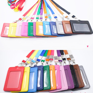 <span class=keywords><strong>Verticale</strong></span> Cuoio DELL'UNITÀ di elaborazione ID Carta di Nome Badge Holder Multi-Card, In Pelle A Doppia Come Badge Holder - Product Image 3