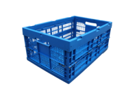 Uporqs — caisse pliable en plastique, caisse de stockage robuste, filet pliable, panier mobile pour Fruits et poissons