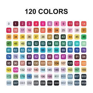 Mobee многоцветный 120 цвета, спиртовой маркер, стамеска, наконечник, художественный эскиз, нетоксичный двойной маркер, набор маркеров для рисования