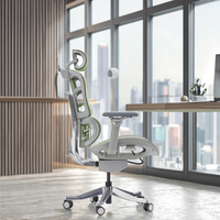 Chaise de bureau ergonomique en maille, dossier haut moderne, soutien lombaire 3D, accoudoirs réglables, pour visiteurs et cadres