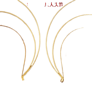 Coiffe et épingle à cheveux, style ancien, couronne <span class=keywords><strong>de</strong></span> diadème à trois couches <span class=keywords><strong>de</strong></span> 21 cm pour tête volumineuse - Product Image 3