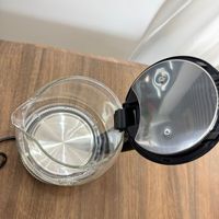 Bouilloire électrique 1800W la plus vendue, en verre de haute qualité, portable pour la maison et l'hôtel