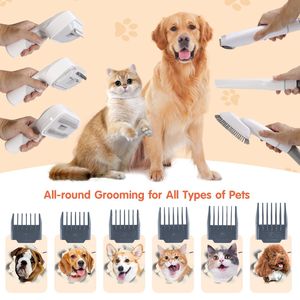 <span class=keywords><strong>Brosse</strong></span> à cheveux multifonctionnelle pour animaux de compagnie pour chiens ensemble de nettoyage sous vide avec coupe-cheveux intégré - Product Image 5