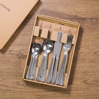 Custom Luxury Eco-Friendly Kraft Paper Drawer Box for Flatware Cutlery Set Packaging Silverware Gift Box with Insert Dividers