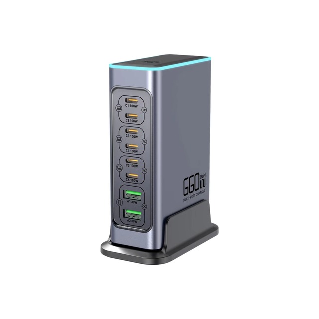 Ruidun PD 3.0 100W Multi-port Fast Charging GaN Charger with OTP Protection for Smartphones Laptops & Earphones 5V/3A Output