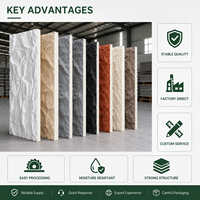 Panel Dinding Batu PU Berkualitas Tinggi dan Harga Terjangkau, Panel Dinding Batu 3D PU Tahan Air