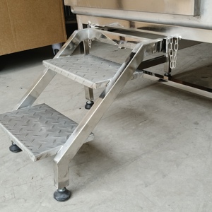 Baignoire écologique en acier inoxydable avec échelle et marches pour grands chiens - Station de nettoyage pour salle de bain - Product Image 3