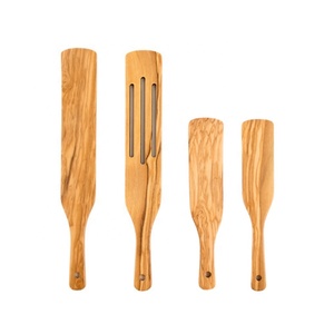 Juego <span class=keywords><strong>de</strong></span> 4 Espátulas Antiadherentes <span class=keywords><strong>de</strong></span> Madera <span class=keywords><strong>de</strong></span> Olivo Natural con Orificio para Colgar, Aptas para Lavavajillas, Duraderas - Product Image 2