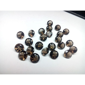 อัญมณีควอตซ์สีน้ำตาลควันธรรมชาติเกรดสูง7x7มม. อัญมณีเจียระไนแบบเหลี่ยมเพชรพลอยงานทำมือผลิตภัณฑ์รักษาความร้อนจำนวนมากสีฟ้า - Product Image 6