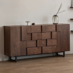 <span class=keywords><strong>Buffet</strong></span> traditionnel de luxe <span class=keywords><strong>en</strong></span> bois de couleur <span class=keywords><strong>noyer</strong></span>, taille 180, console de rangement, table pour chambre à coucher et hôtel - Product Image 1