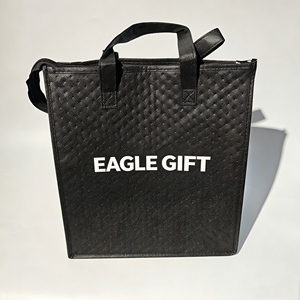 Non-Woven Picnic Thermal Bag Waterproof Foil Insulated Zipper Custom Logo Cooler Bag - Product Image 4