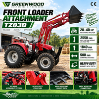 Chargeur frontal TZ03D pour tracteur compact de 20 à 40 CV avec godet hydraulique