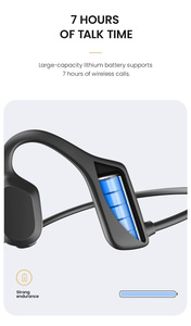 Open Ear Bone Conduction <b>Wireless</b> Sports Earphones ENC <b>Microphone</b> Handsfree Custom Logo Packaging LED Indicator IPX5 Waterproof - Product Image 5