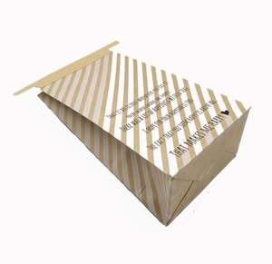 Sacs d'emballage pour pop-corn en kraft recyclé biodégradable personnalisés en gros, sacs en papier pour pop-corn imprimés sur mesure avec fermeture à lien métallique - Product Image 6