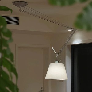 Modern Aluminum Alloy Rocker Arm Chandelier Soft Fabric Lampshade Adjustable LED Pendant <b>Dining</b> Soft Warm White High CRI 90 - Product Image 3