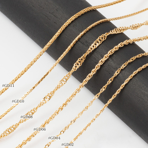 Chaînes de blé de Singapour en or massif pur pour femmes Nouveaux bijoux de collier à la mode - Product Image 1
