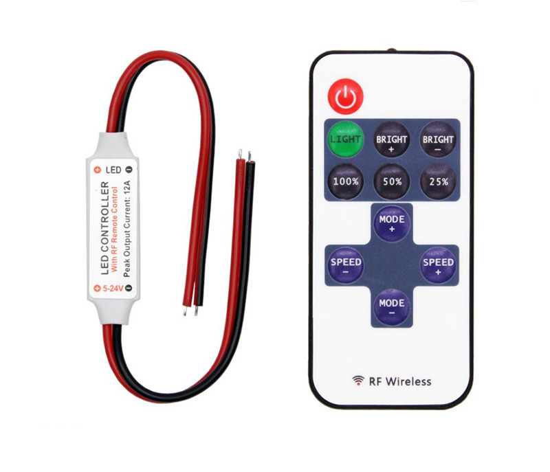 DC5-24V вход мини размер LED RGB пульт дистанционного управления с помощью РЧ-машинка с дистанционным управлением