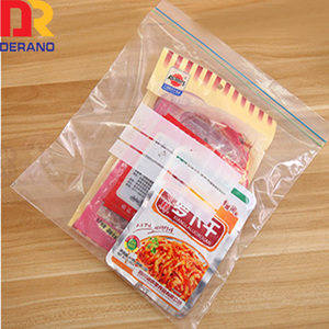 Wholesale custom resealable food storage click double zip <b>lock</b> bag <b>freezer</b> zipper poly bag - Product Image 4