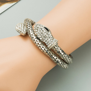 Bracelets serpent punk pour hommes et femmes, alliage, strass, vintage, plaqué <span class=keywords><strong>or</strong></span> <span class=keywords><strong>18</strong></span> <span class=keywords><strong>carats</strong></span>, bijoux - Product Image 3