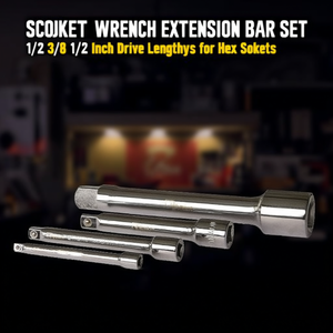 <b>Socket</b> Wrench <b>Extension</b> Bar Set 1/4 3/8 1/2 Inch Drive Lengths for Hex <b>Sockets</b> - Product Image 3
