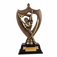 Trofeo de Patinaje sobre Hielo Weivista de Resina Bronce, Figura de Patinadora Femenina Hecha a Mano, Premio para Competencia de Patinaje sobre Hielo