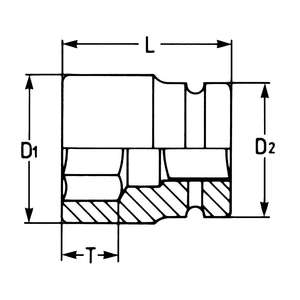 HEYCO 06300032736 <b>IMPACT</b>-<b>Sockets</b>, 1/2", AF-Sizes - Product Image 2