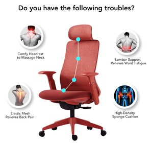 <span class=keywords><strong>Chaise</strong></span> de <span class=keywords><strong>bureau</strong></span> ergonomique moderne certifiée BIFMA avec dossier en tissu, appui-tête fixe, hauteur réglable pour usage professionnel - Product Image 4