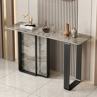Table console de luxe au design moderne et unique, avec plateau en marbre blanc et finition dorée, idéale pour l'entrée ou le couloir, pour le salon