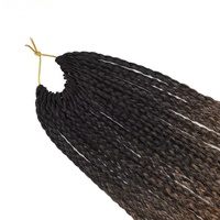 Tresses synthétiques au crochet, 10 mèches, extensions de cheveux synthétiques colorées, 24 pouces, tresses au crochet arc-en-ciel ombrées