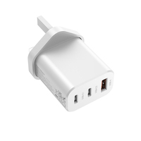 Nuevo cargador UK PD GaN 30W de 3 puertos 2C1A para teléfonos móviles y tabletas iPad