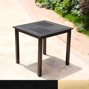 Mesa de Comedor para Exteriores de Diseño Moderno, Personalizada, Impermeable, de Metal, Plástico y Madera, para Restaurantes, Muebles de Exterior, Venta al Por Mayor - Product Image 1