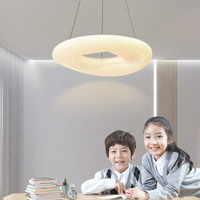 Lustre LED suspendu MIDUO Creative Design Nuage Blanc Citrouille, Blanc Chaud, Télécommande, Style Nordique Moderne pour Plafond Chambre Salon